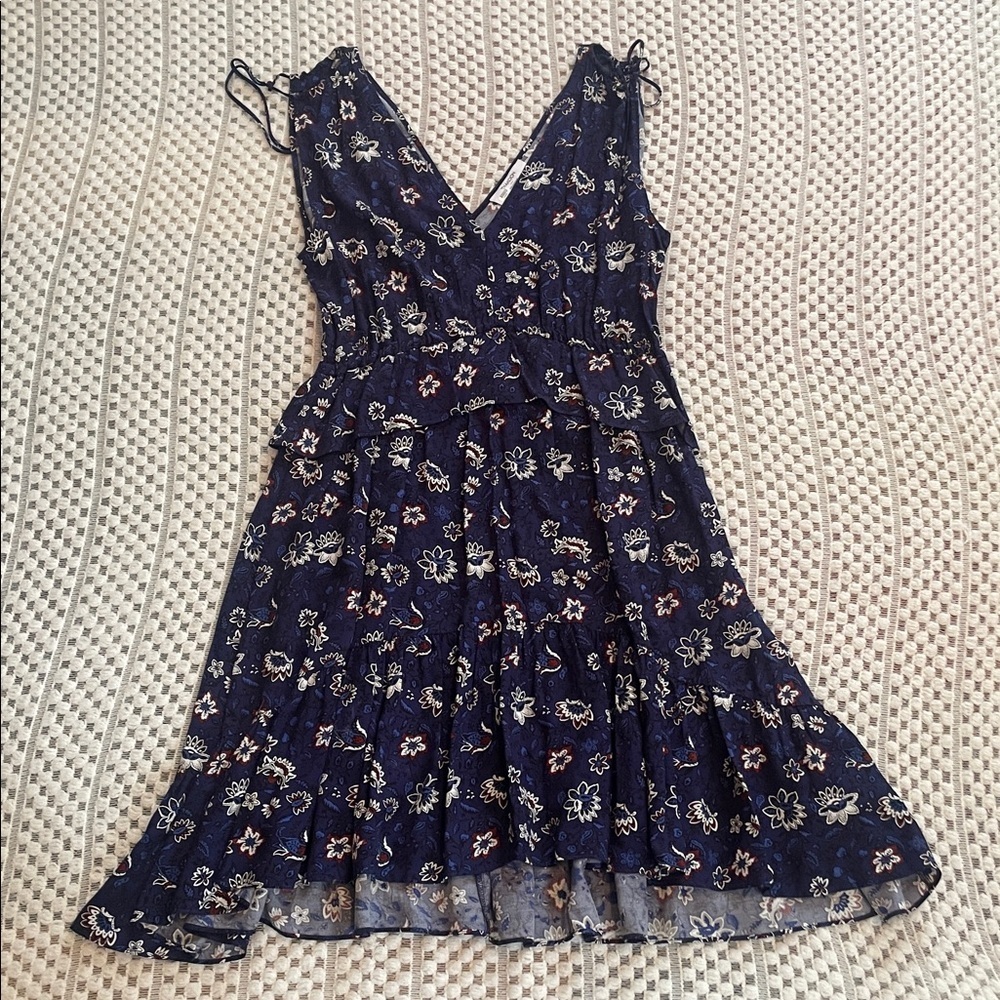 Thakoon Navy Lotus Printed Dress - Picture 3 of 16